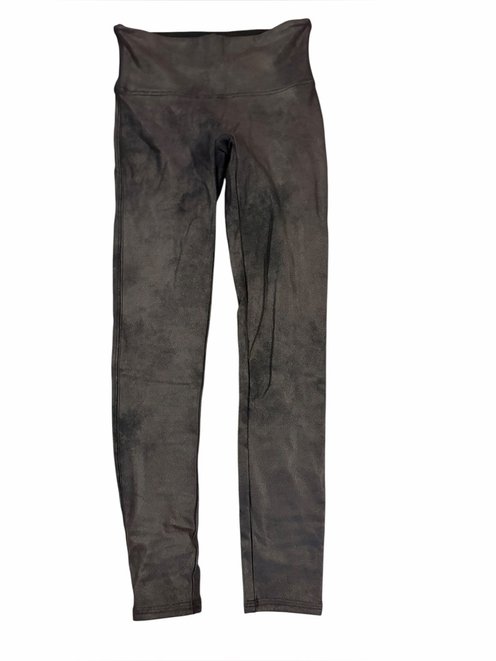 SPANX Faux Leather Dark Gray Faux Croc Leggings